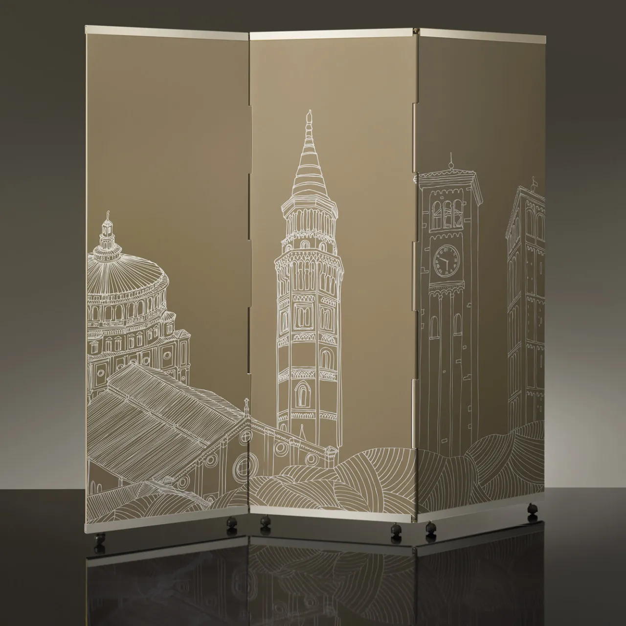 Extroverso Room Dividers<Milano Oltre il Paesaggio Taupe Screen
