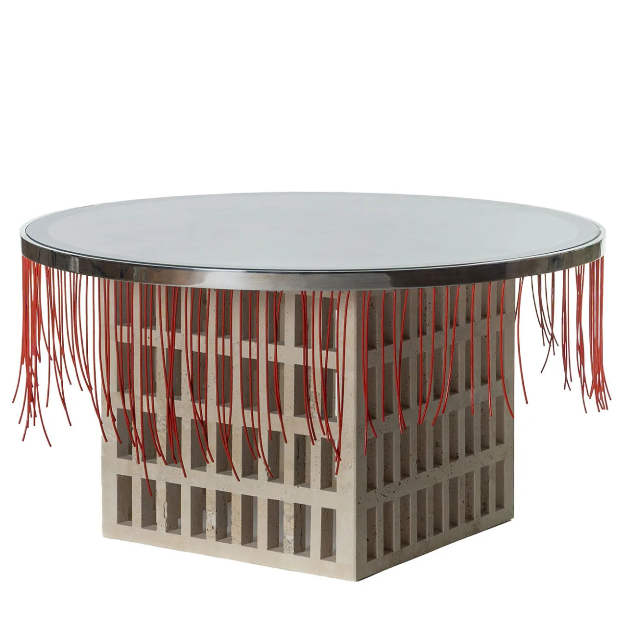 Chendù Coffee Tables<Mimì Round Travertine Coffee Table