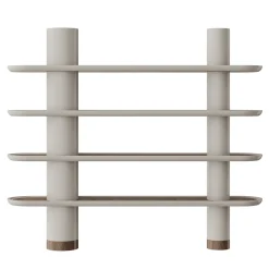 Ultramobili Bookcases<Mina 220 4-Shelf Greige Bookcase