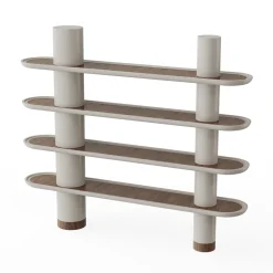 Ultramobili Bookcases<Mina 220 4-Shelf Greige Bookcase