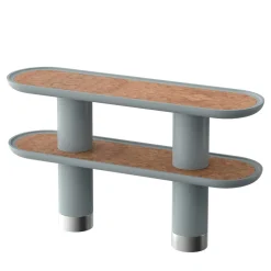 Ultramobili Bookcases<Mina 2.150 2-Shelf Pastel Light-Blue Console