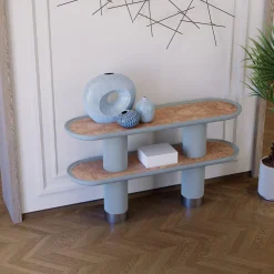 Ultramobili Bookcases<Mina 2.150 2-Shelf Pastel Light-Blue Console