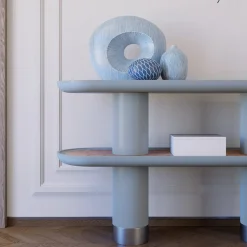Ultramobili Bookcases<Mina 2.150 2-Shelf Pastel Light-Blue Console