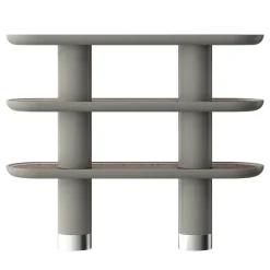 Ultramobili Bookcases<Mina 3.150 3-Shelf Stone Gray Bookcase