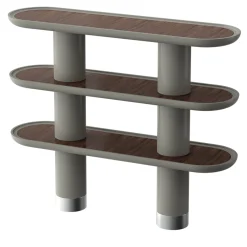 Ultramobili Bookcases<Mina 3.150 3-Shelf Stone Gray Bookcase