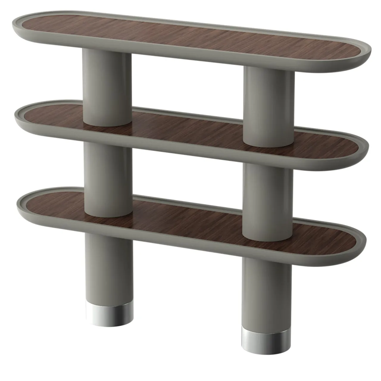Ultramobili Bookcases<Mina 3.150 3-Shelf Stone Gray Bookcase