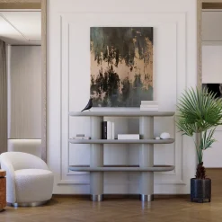 Ultramobili Bookcases<Mina 3.150 3-Shelf Stone Gray Bookcase