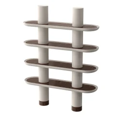 Ultramobili Bookcases<Mina 150 4-Shelf White Bookcase