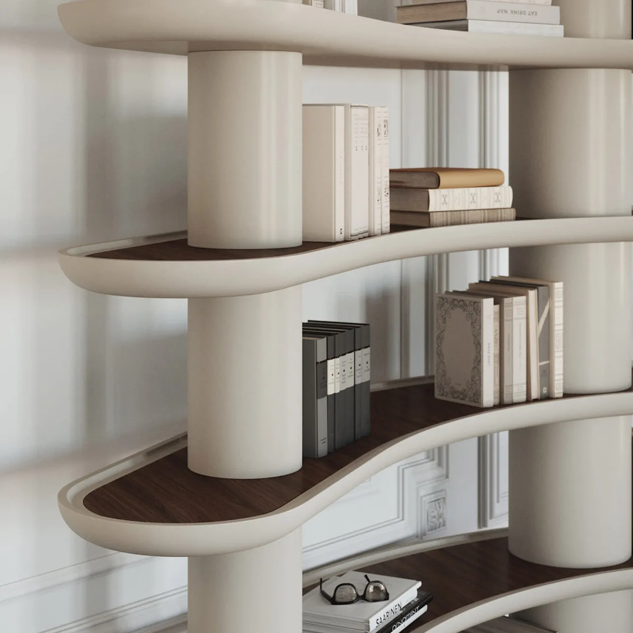Ultramobili Bookcases<MINA A140 Greige Bookcase