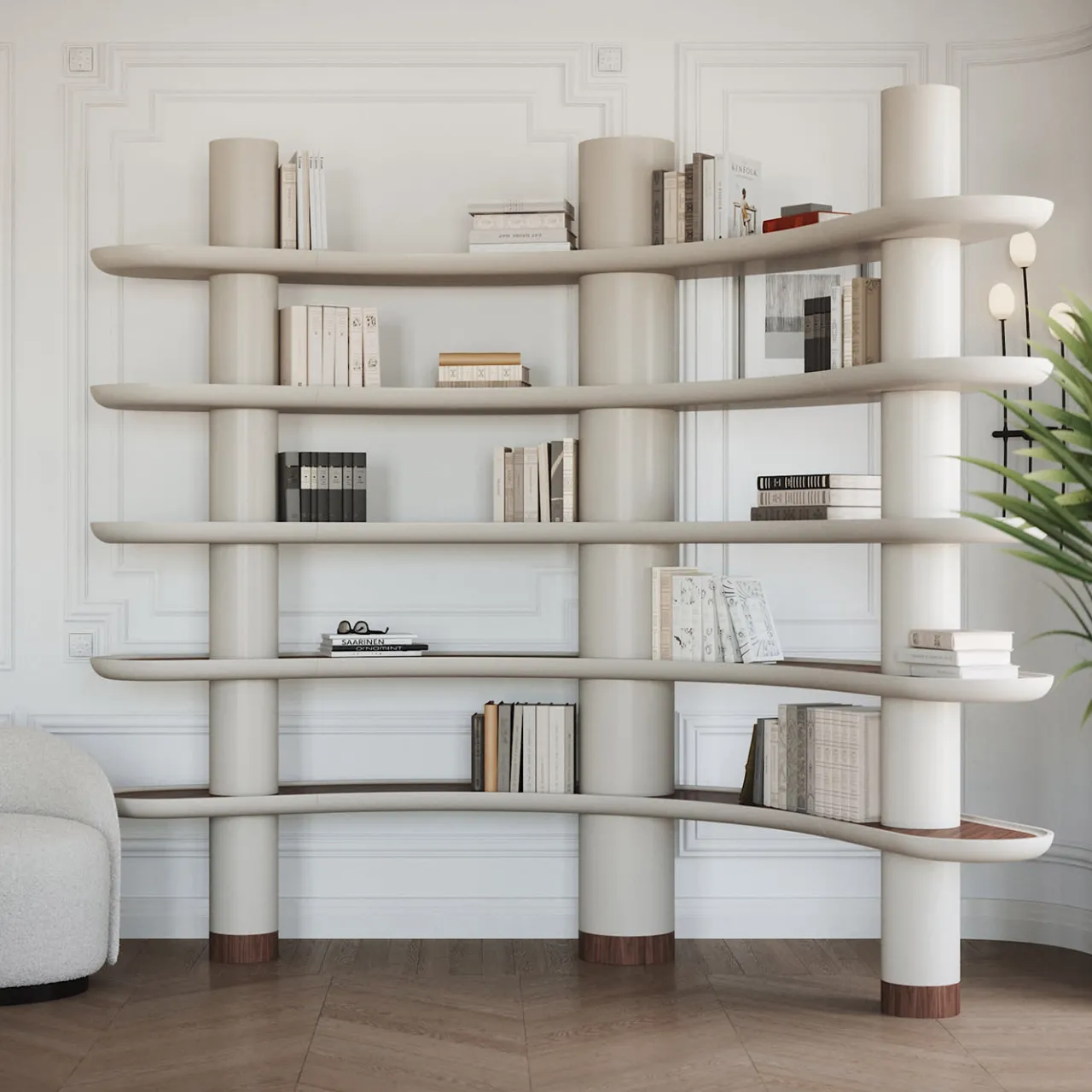 Ultramobili Bookcases<MINA A140 Greige Bookcase