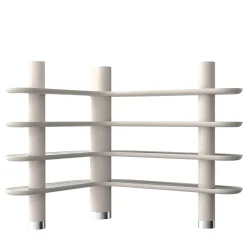 Ultramobili Bookcases<Mina Greige Corner Bookcase
