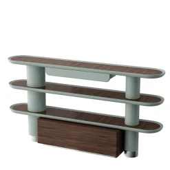 Ultramobili Bookcases<Mina Int4 3-Shelf Pastel Light-Blue Bookcase