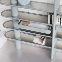 Ultramobili Bookcases<Mina Int4P 4-Shelf Pastel Light-Blue Bookcase