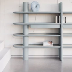 Ultramobili Bookcases<Mina Int4P 4-Shelf Pastel Light-Blue Bookcase