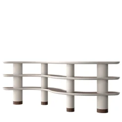 Ultramobili Bookcases<Mina 3-Shelf Greige Corner Bookcase