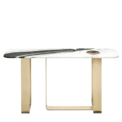 Arcahorn Consoles<Minerva Dalmata Marble Console with Horn Inlays