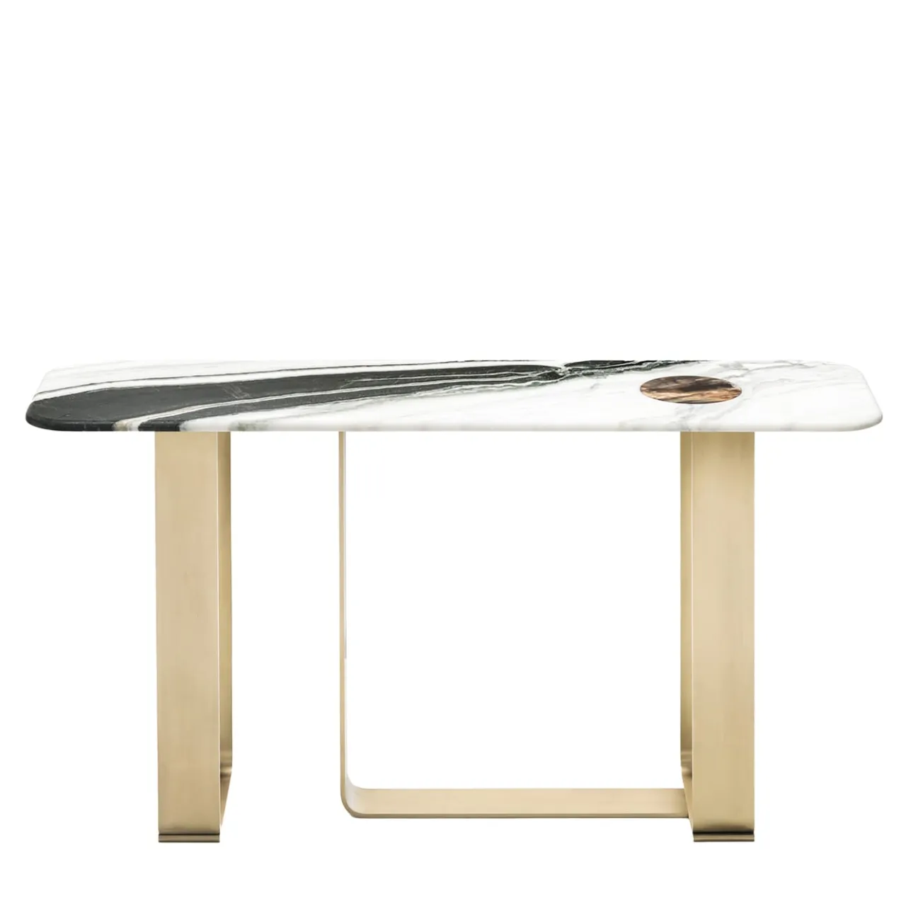 Arcahorn Consoles<Minerva Dalmata Marble Console with Horn Inlays