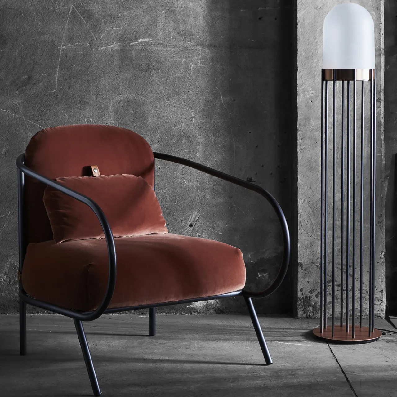 Mingardo Lounge Chairs<Minima Warm Rust Lounge Chair by Denis Guidone