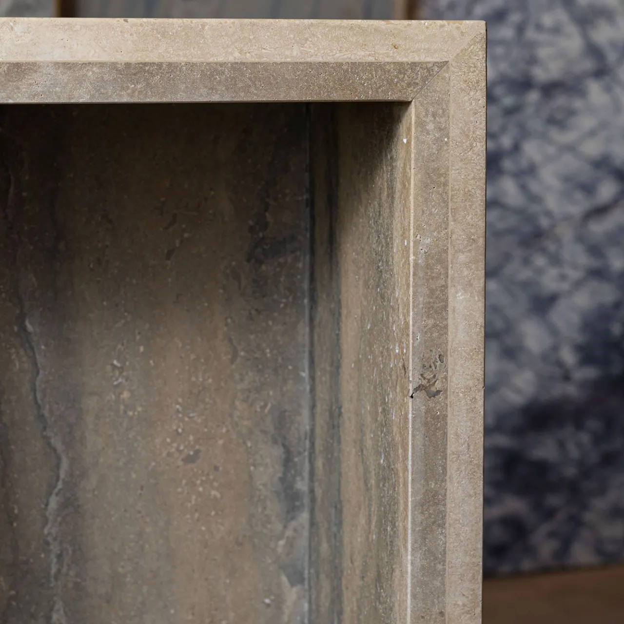 Giovannozzi Marmi Consoles<Minimalist Travertine Titanium Console