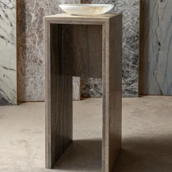 Giovannozzi Marmi Consoles<Minimalist Travertine Titanium Console