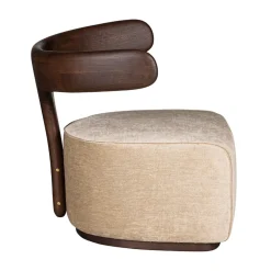Morelato Armchairs<Moby Dick Beige Fabric-Covered Armchair by Libero Rutilo