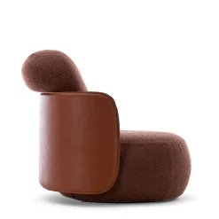 Exteta Outdoor Armchairs<Mochi Brown Leather & Fabric Armchair by Studiopepe