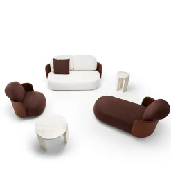Exteta Outdoor Chaises & Daybeds<Mochi Brown Leather & Fabric Chaise Longue by Studiopepe