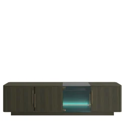 Morello Gianpaolo Bar Cabinets<Modern Four-Door Bar Cabinet with LED Lighting