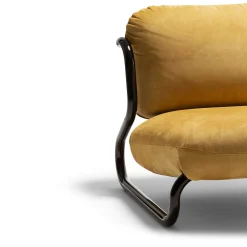 Exteta Lounge Chairs<Modernista Orange Leather Lounge Chair
