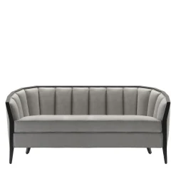 Morello Gianpaolo Sofas<Modica Channeled Wenge & Gray Sofa