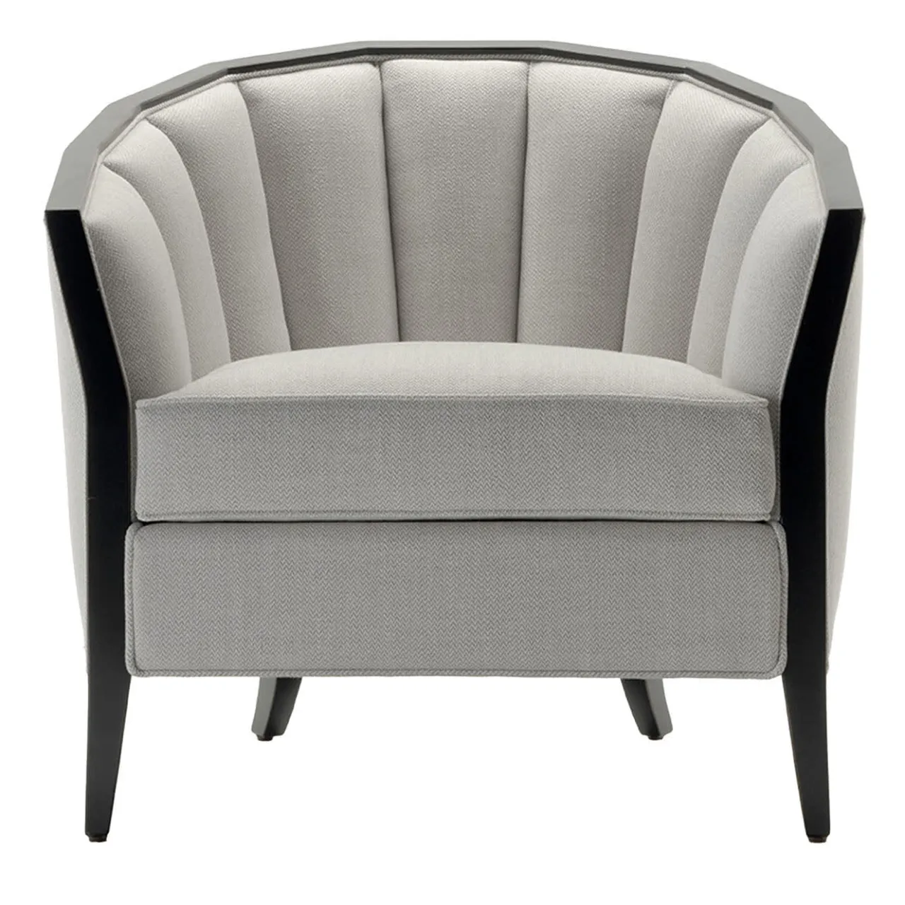 Morello Gianpaolo Armchairs<Modica Channeled Wenge & Gray Armchair