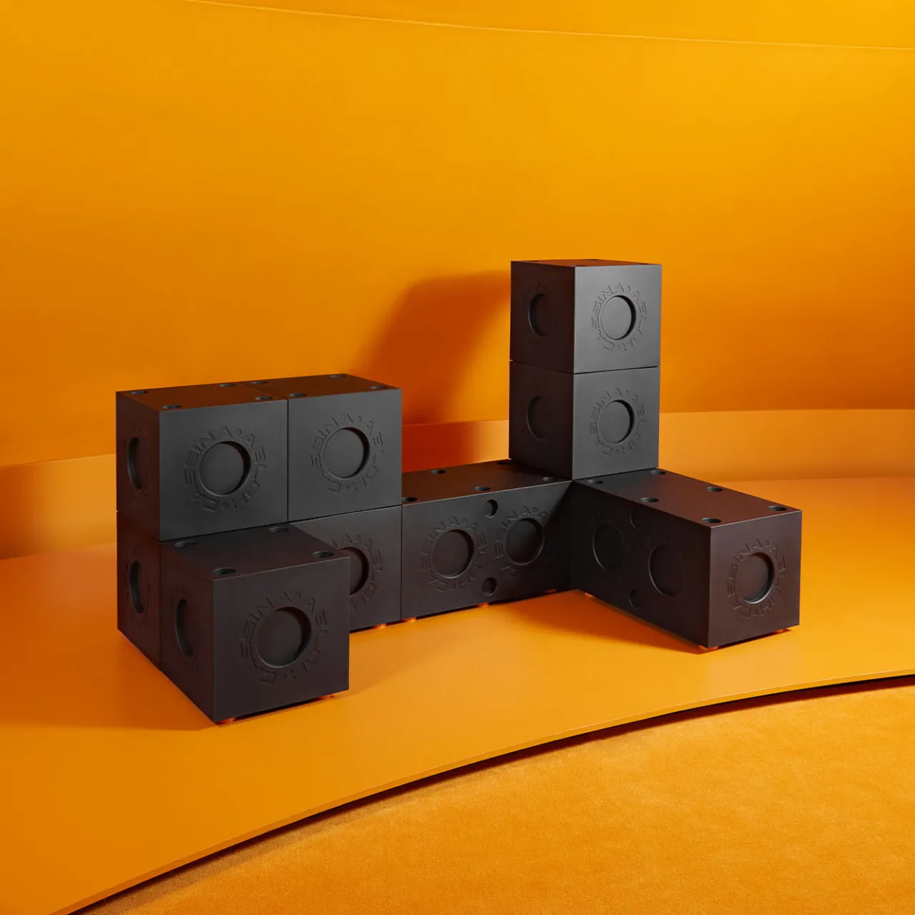 Cassina Ottomans & Poufs<Modular Imagination #1 Black by Virgil Abloh