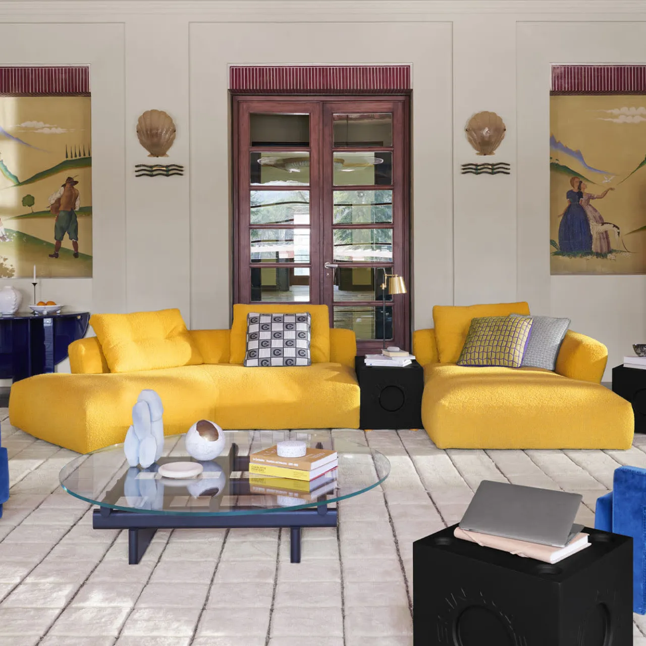 Cassina Ottomans & Poufs<Modular Imagination #1 Black by Virgil Abloh
