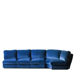 Molto Collectibles Sofas<4-Module Blue Velvet Sofa