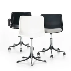 Tecno Spa Office Chairs<Modus Black Caster Chair with Armrests by Centro Progetti Tecno