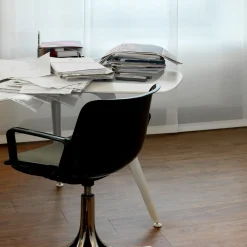 Tecno Spa Office Chairs<Modus Black Caster Chair with Armrests by Centro Progetti Tecno