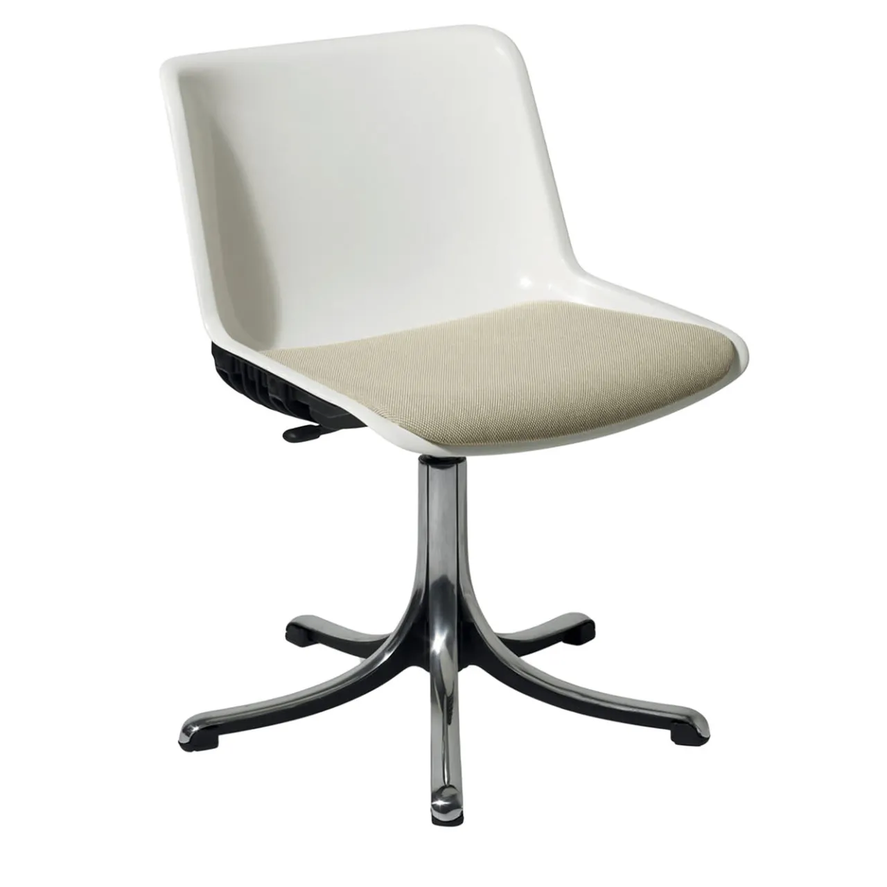 Tecno Spa Office Chairs<Modus White Chair with Gray Seat Cushion by Centro Progetti Tecno