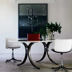 Tecno Spa Office Chairs<Modus White Chair with Gray Seat Cushion by Centro Progetti Tecno