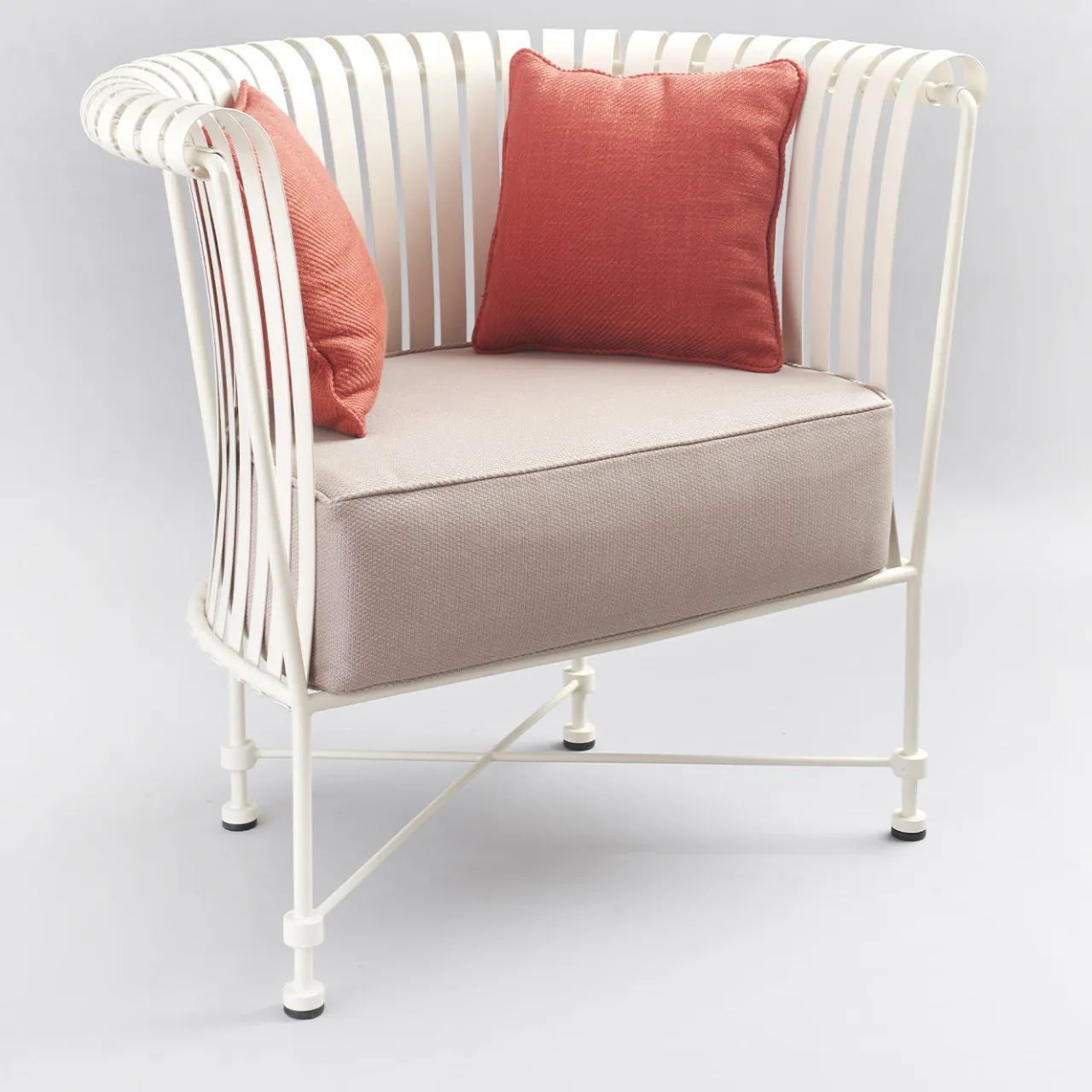 Officina Ciani Outdoor Armchairs<Molle Armchair White in Stainless Steel
