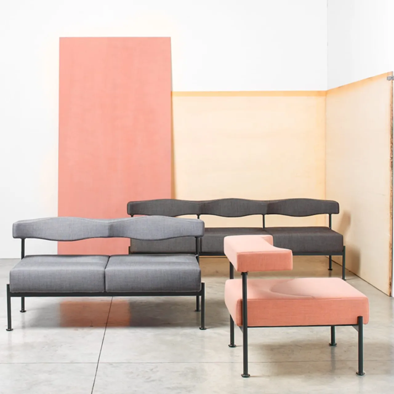 Sitia Benches<Momo 3 Seater Grey Sofa