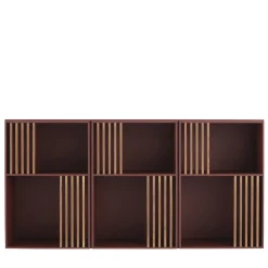 Morica Design Sideboards Buffets<Mondrian Amaranto Red Sideboard with Ash Wood Accents