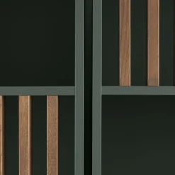 Morica Design Bookcases<Mondrian Amazzonia Green Bookcase with Ash Wood Accents