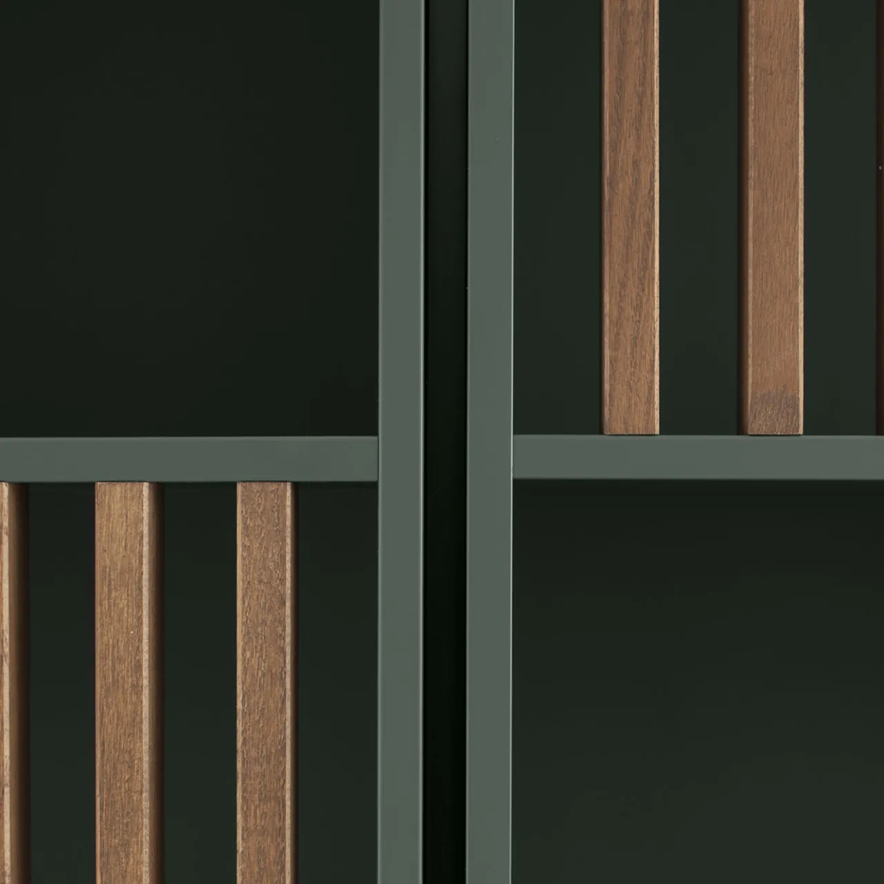 Morica Design Bookcases<Mondrian Amazzonia Green Bookcase with Ash Wood Accents