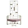 Galbiati Fratelli Lounge Chairs<MoNDRIAN High Back Gold Brass Lounge Chair