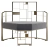 Galbiati Fratelli Lounge Chairs<MoNDRIAN Low Back Gold Brass Lounge Chair Gold