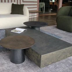 Disain 1971 Coffee Tables<Monolite Medium Rectangular Coffee Table In Bronze Spatulated Resin