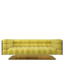 Marioni Sofas<Montgomery 3-Seater Quilted Yellow Soft by Studio 63