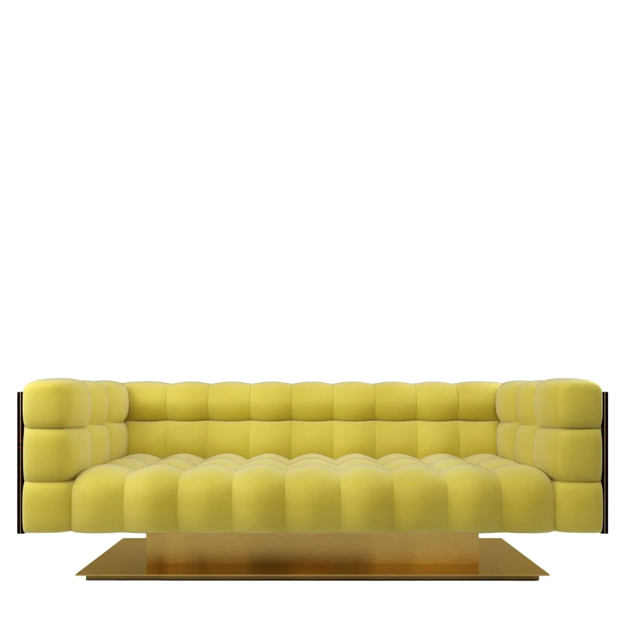 Marioni Sofas<Montgomery 3-Seater Quilted Yellow Soft by Studio 63