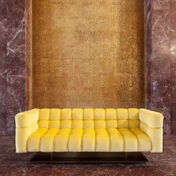 Marioni Sofas<Montgomery 3-Seater Quilted Yellow Soft by Studio 63