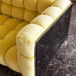 Marioni Sofas<Montgomery 3-Seater Quilted Yellow Soft by Studio 63